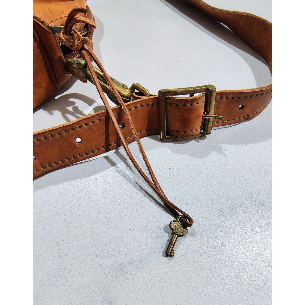 Vtg Leather Briefcase Hartmann Luggage Shoulder Carry On Bag Shoulder Strap+ Key - Picture 6 of 15